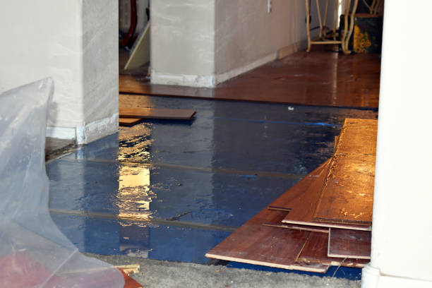 Professional Water Damage Restoration technician working in Buskirk, NY